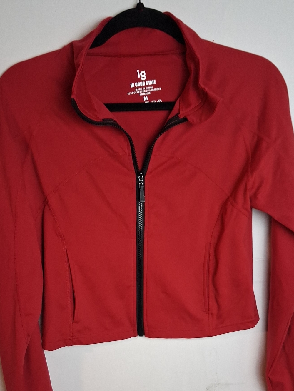 In Good Stare Women's Red Zip-Up Teddy Jacket